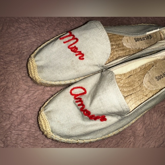 Soludos Women's Espadrilles flats grey mon amour 7.5 summer vacation beach - Picture 3 of 10